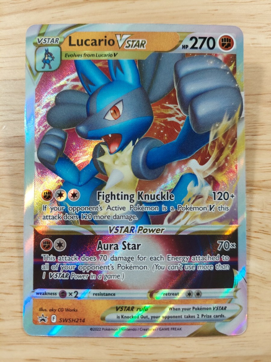 Urcari⭐︎ Lucario VSTAR SWSH214 NM Full Art Promo Rare Pokemon Card | eBay