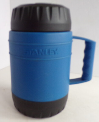 Stanley 17oz Blue and Black Insulated Food Mug w/ Spoon in Lid