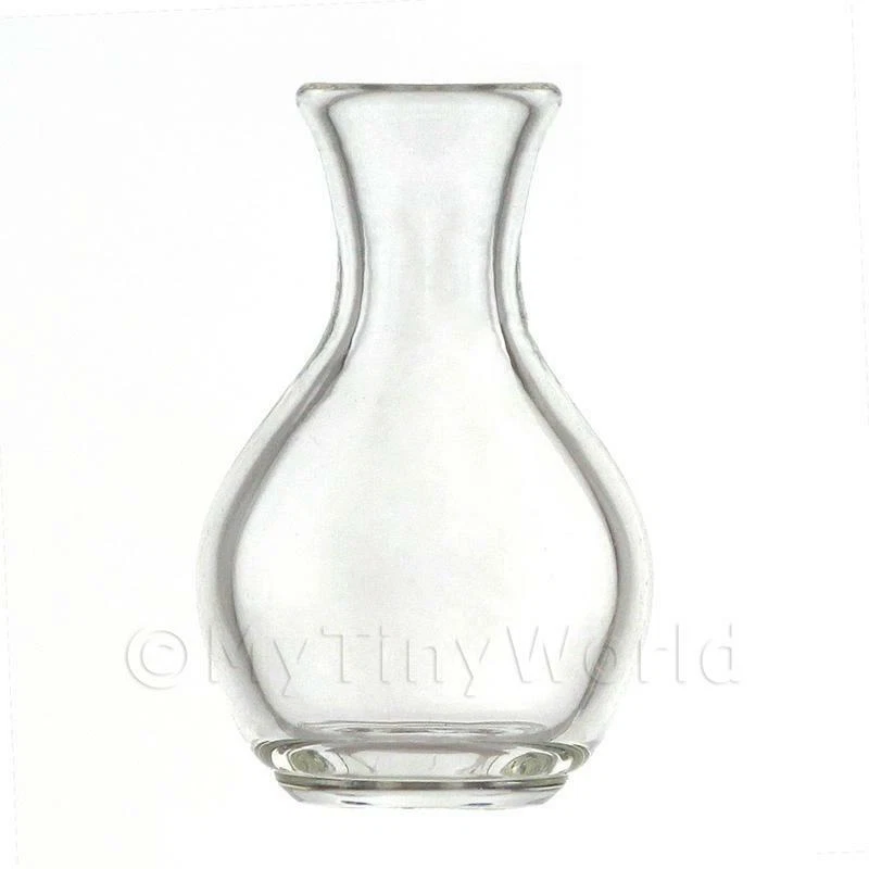Maison de Poupées Miniature Fait Main Beau Courbé Verre Vase - Photo 1/1