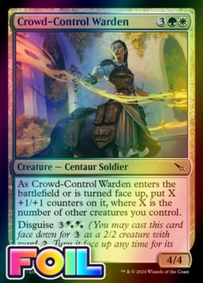 x1 Crowd-Control Warden MKM MTG 193 FOIL COMMON M/NM 1x