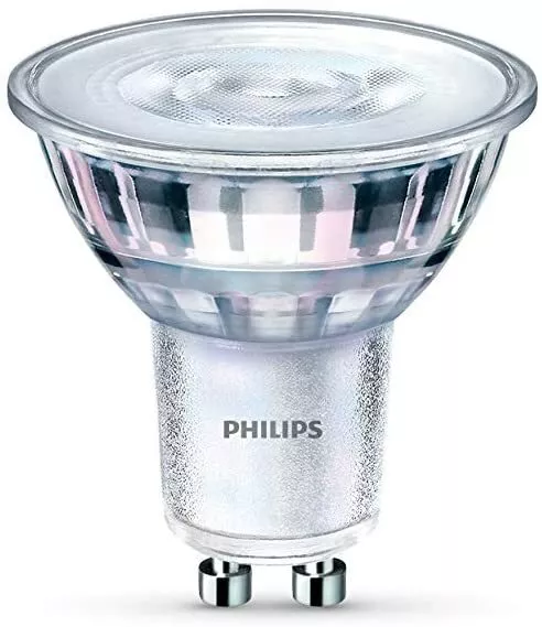 5 Pack of Philips 468132 Led 50W GU10 Glass Bright White 3000K