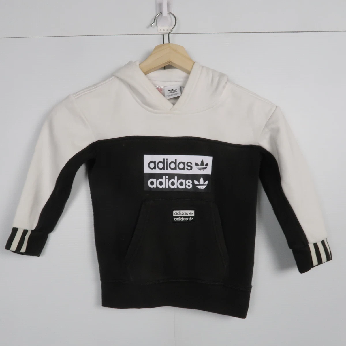 Adidas white and store black jumper