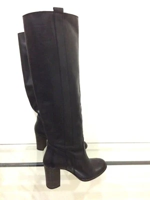 MAGNIFIQUE BOTTE FEMME SAN MARINA TAILLE 36 NOIR EN CUIR INTERIEUR EXTERIEUR - Photo 1/4