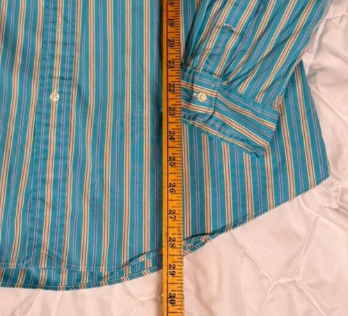Camicia uomo Ralph Lauren colorata a righe vestibilità personalizzata manica lunga con bottoni XL - Foto 4 di 8
