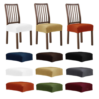 Esszimmerstuhl Sitzbezüge Waschbar Abnehmbarer Jacquard Kissenbezug | eBay