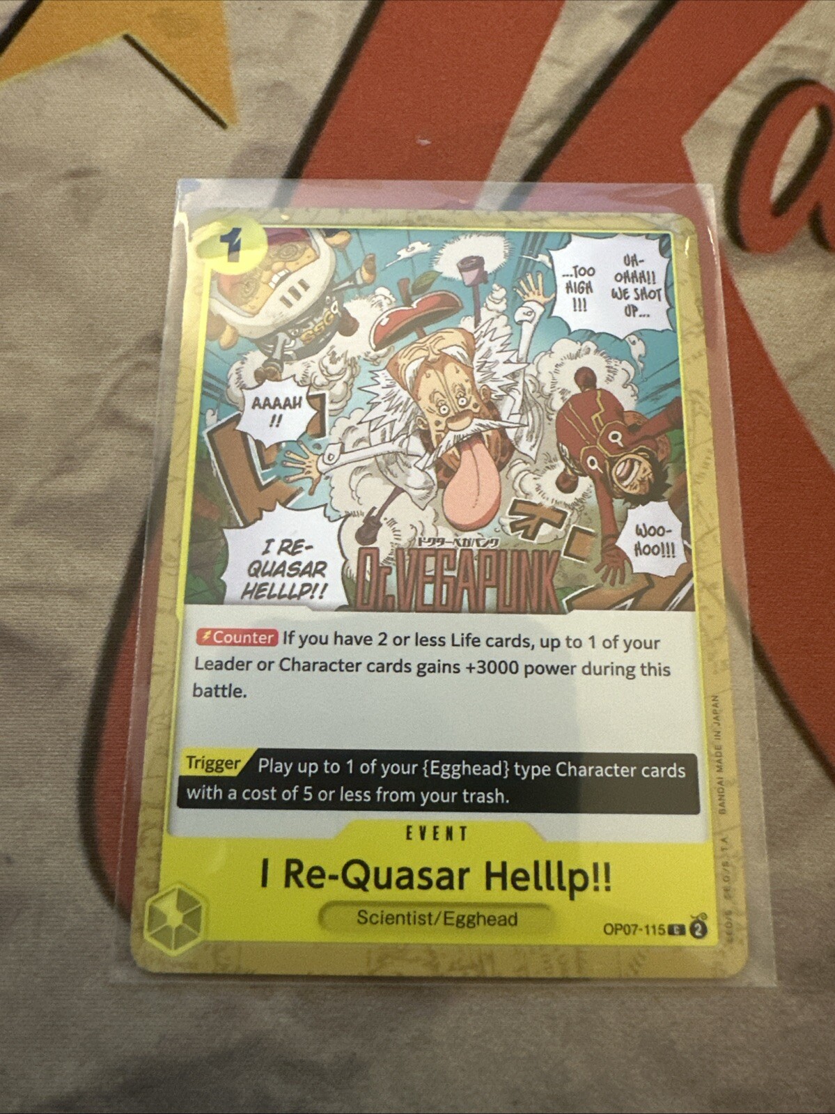One Piece TCG I Re-Quasar Helllp!! OP07-115 500 Years in the Future Regular