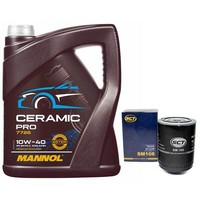 MotoröL Set 10W-40 Mannol 5 Liter + ÖLfilter SM 108 FüR Audi Seat VW Passat 1.9