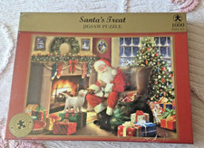 M&S Christmas 'Santa's Treat' Jigsaw Puzzle 1000 piece Marks Spencer NEW SEALED 