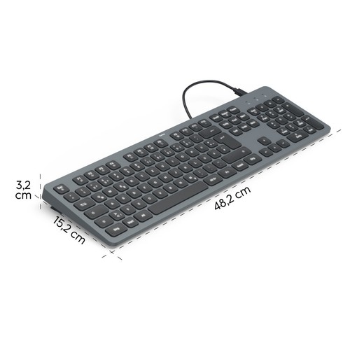 Hama PC Tastatur CK-400 kabelgebunden USB Keyboard DE QWERTZ beleuchtet Schwarz - Bild 6 von 7