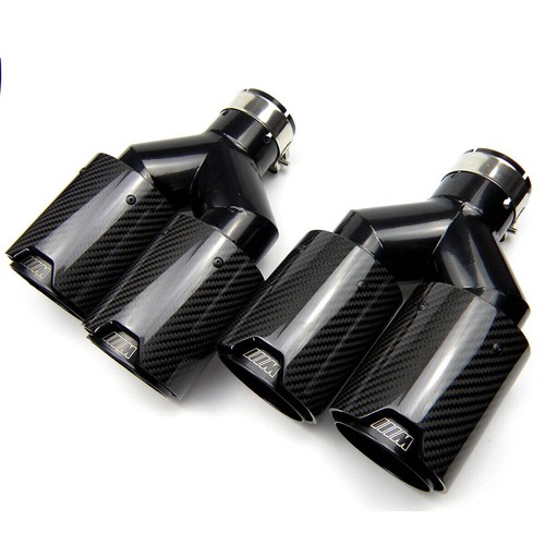 Customized size Car Carbon Fiber Exhaust Tip Tail Pipe For BMW 70mm In 93MM Out - Picture 3 of 4
