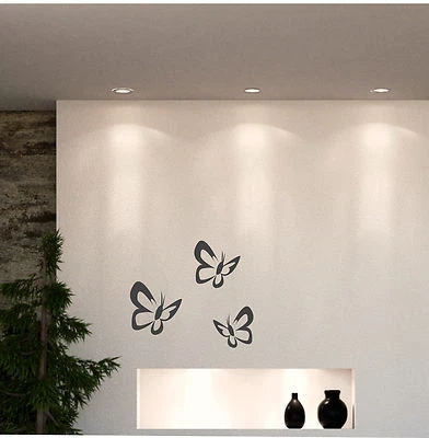 WANDTATTOO w400 Schmetterlinge Wandaufkleber 3 Stück Dekoration Küche Bad Auto