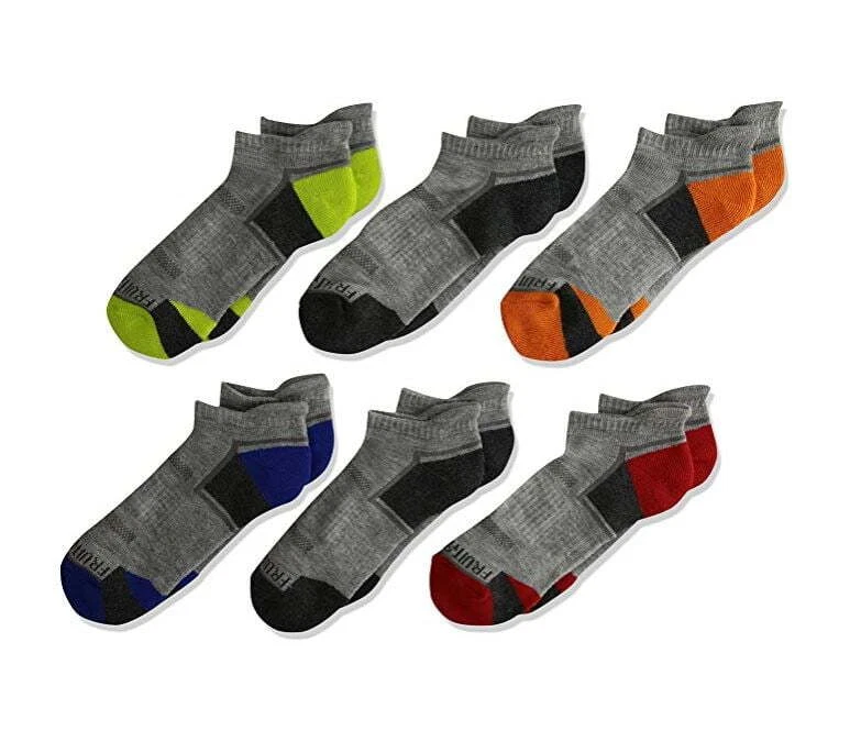 Fruit of the Loom Boys Moisture Wicking Active Low Cut Socks, White (6 Pack) - Image 4 of 4