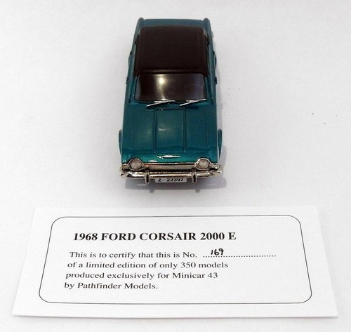 Pathfinder Models Minicar 43 1/43 Scale Ford Corsair 2000E Green Black 1 Of 350 - Picture 5 of 5