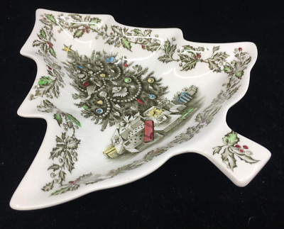 Merry Christmas Johnson Brothers Tree Shaped Small Dish England