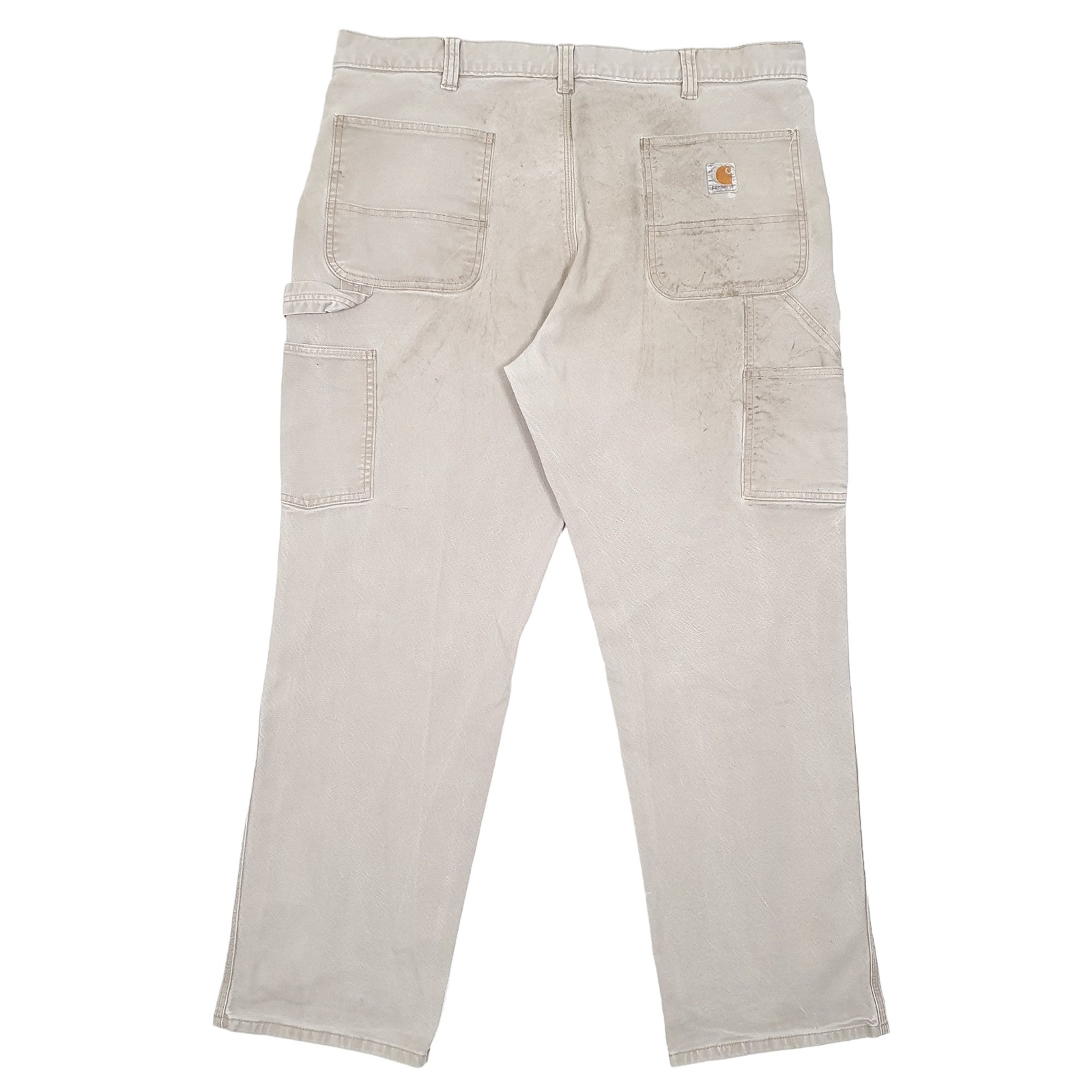 CARHARTT Carpenter Relaxed Carpenter Workwear Trousers Cotton Beige Mens W40 L31 image 3