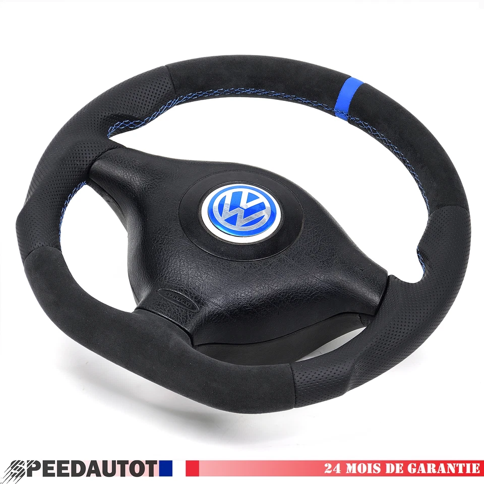 Lenkrad Lenkrad VW Golf 4 Passat 3B Bora Tuning Abgeflacht Blau - Bild 2 von 4