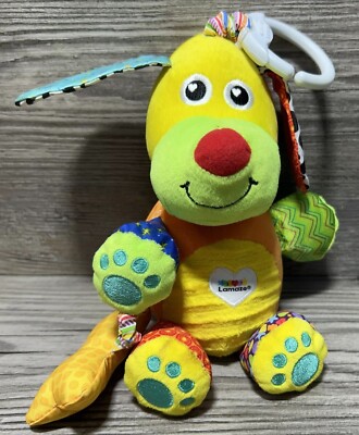 Babies Puppy Dog Rattle Lamaze Pram Toy TOMY Play Grow Pupsqueak