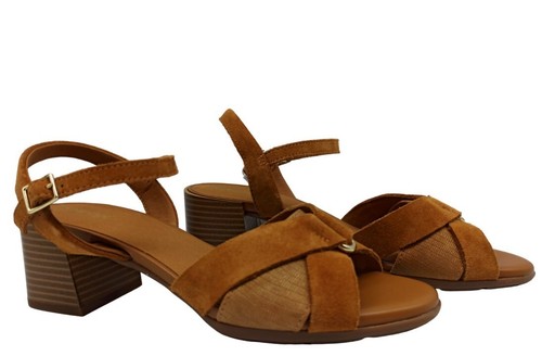 Sandali scarpe da donna Geox D45RLB casual comode tacco basso alla moda in pelle - Imagen 4 de 13