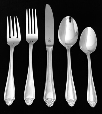 Pfaltzgraff Biscayne Stainless Steel Flatware - Glossy Finish (Used, Choice Of Pieces)