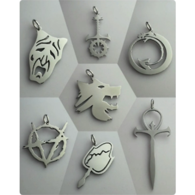 Vampire Cross necklace stainless steel pendant Vampire Ankh symbol