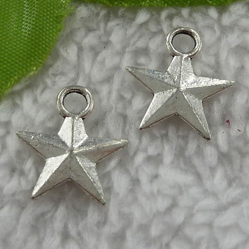 Free Ship 440 pcs tibet silver star charms 17x16mm B3353