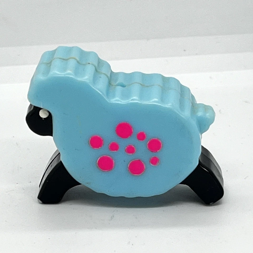 Juguete de repuesto de cuna móvil Fisher Price vintage para bebé animales de granja ovejas años 70 Foto 3 de 4