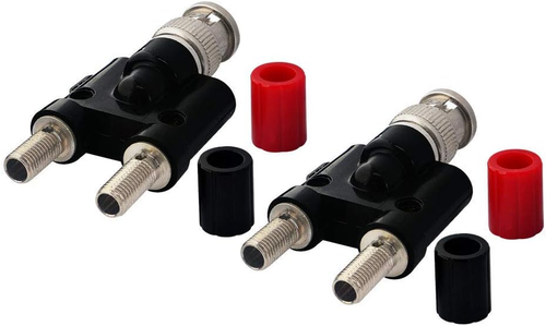 2 BNC Male to Dual Banana Female Jack Adapters for Rf/Coax Connections - Picture 4 of 5