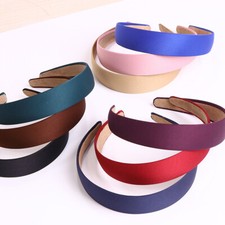 Women Girl Wide Elegant Head Hoop Headband Solid Fabric Simple Hairband Headwear