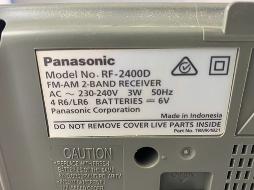 Panasonic RF 2400D AM/FM Radio Silver/Grey - Tested & Working (L) - Picture 12 of 12