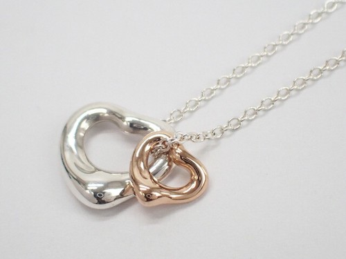 TIFFANY \u0026 CO Double Open Heart Necklace 