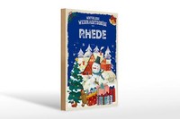Holzschild WeihnachtsgrüßE Rhede Geschenk Fest Deko Schild 20X30 Cm