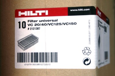 1 Stk. neuer HILTI Filter Filterelement Staubsaugerfilter VC 20/40 VC 125/150