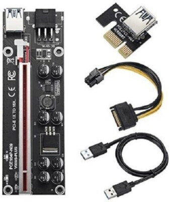 V009S-PLUS PCE164p-N09 PCI-E 1X auf 16X GPU Extender Riser Adapter Karte mit Kabel