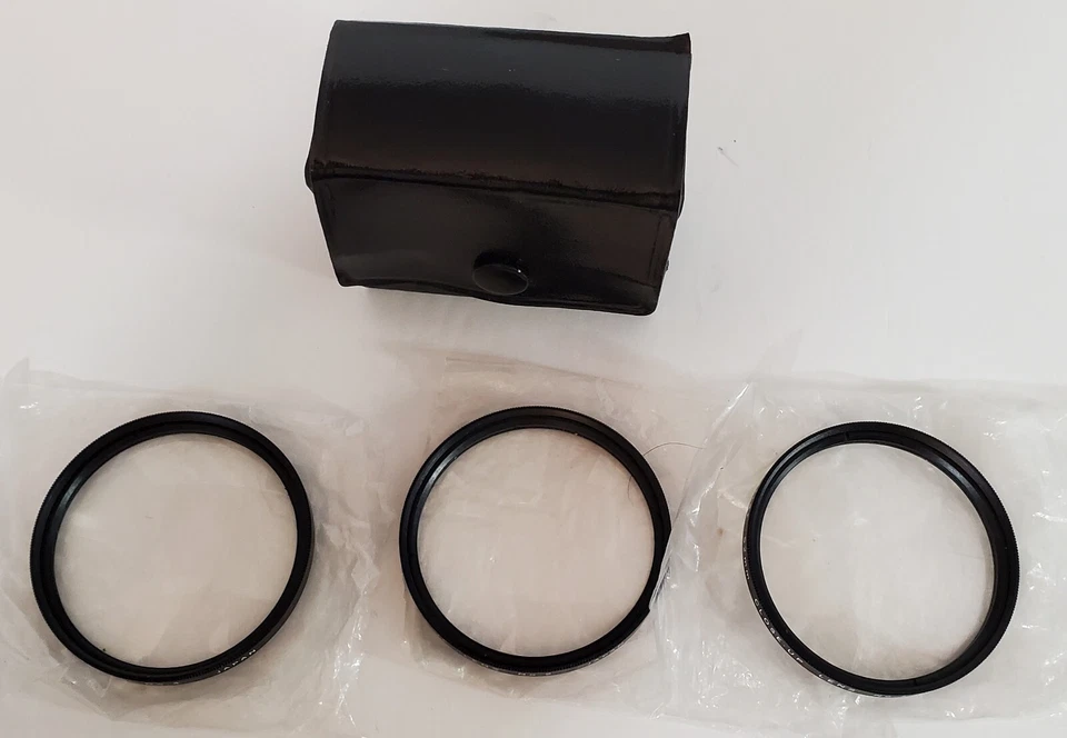 Vintage Vivitar Close-Up Lens 52mm No. +1 +2 +4 Macro Filter Set In Case Japan - Image 3 of 4