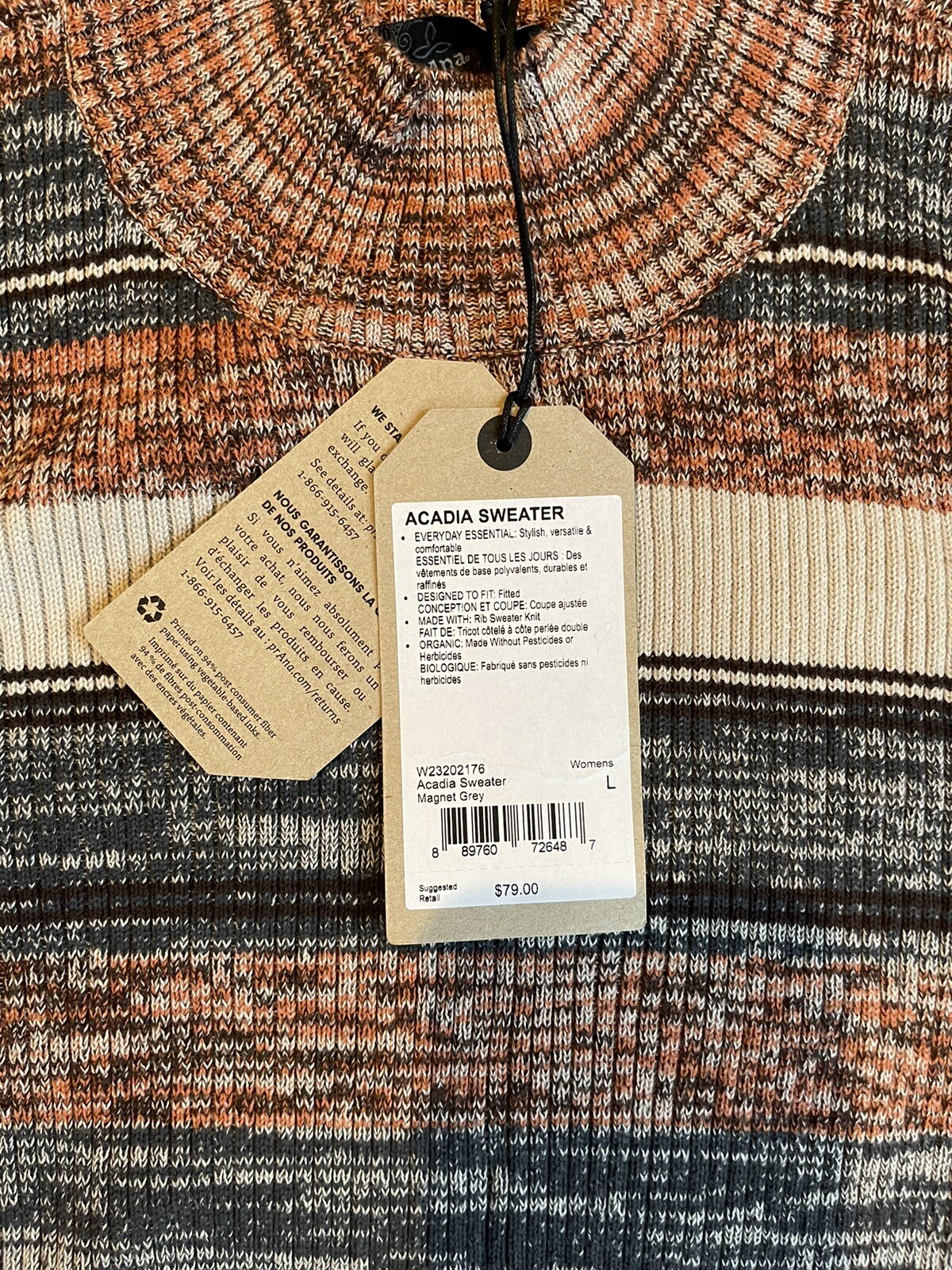 Acadia Sweater - Magnet Grey - NWT 