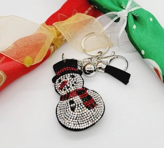 Kirks Folly Muñeco de Nieve Llavero Encantador Medias Relleno Plus 2 Bufandas Navidad Foto 2 de 4