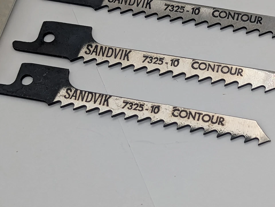 5 hojas de sierra recíprocas Sandvik Tang de colección de alto carbono de 1/2" 10 TPI 3 5/8"  Foto 3 de 4