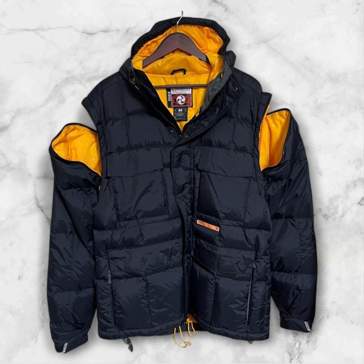 Burton Convertible Down Snowboard Jacket Black Men's Size L Burton Convertible Down Snowboard Jacket Black Men's Size L