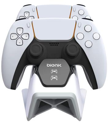 Bionik Power Stand for PlayStation 5: Dual PS5 Controller Charging Station with