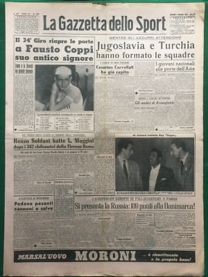 Gazzetta Dello Sport 15 Octobre 1951 - Fausto Coppi à La Une - Journal Vintage [G770]