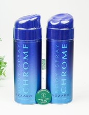 2 x Chrome By Azzaro For Men Body Spray 5.1oz Each New Without Box Sealed