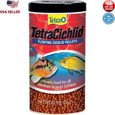 Cichlid Floating Pellets Nutritional Fish Food ProCare Formula Clear Water 6 Oz