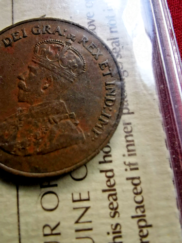 I.C.C.S. GRADED KING GEAORGE-V- 1922 KEY DATE CANADIAN SMALL CENT COIN-PENNY- - Picture 8 of 8