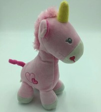 PINK Okie Dokie UNICORN Plush STUFFED Animal RATTLE Baby Girl's LOVEY U