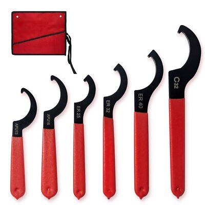 6 Pcs Universal Coilover Adjustment Spanner Wrench Set for Shock Adjustments
