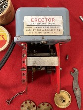 Erector A-47 Electric Motor 120V 25 W by AC Gilbert w/ Reversing Trans.  Extras
