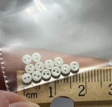 1/8&rdquo; Or 3mm Teeny Tiny Buttons Doll Barbie Clothes 12 Pieces Pale Green #7218