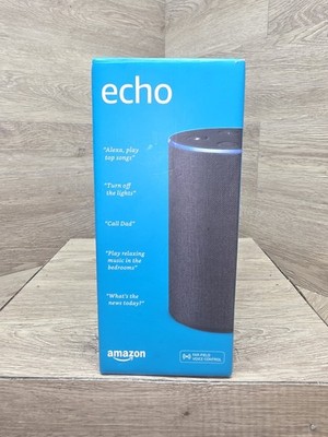 Amazon Echo (2nd Generation) Smart Assistant - Charcoal Fabric Opened Never Used