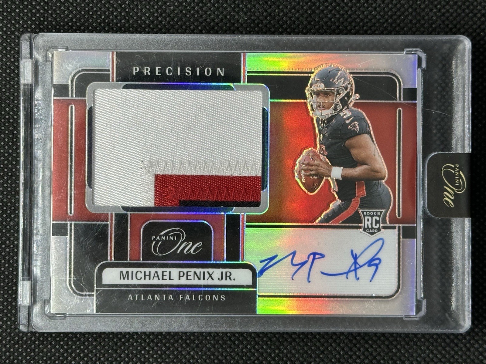 2024 Panini One Michael Penix Jr. Precision RPA Rookie Patch Auto /99. Falcons