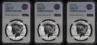 2022 Fiji $1 Silver Peace Dollar 3pc Privy Set NGC RP-70 UC FDOI Premier Select
